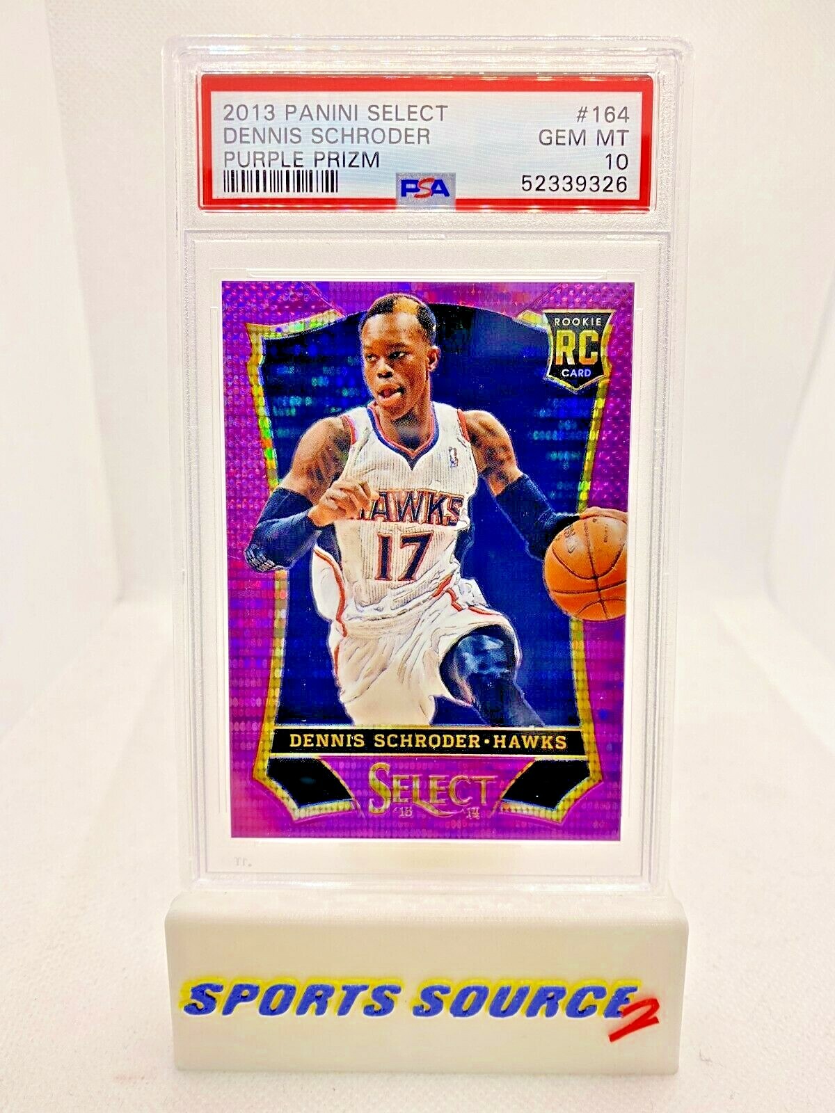 Dennis Schroder 2013-14 Panini Select Purple Prizm #164 RC /99 PSA 10 POP 3