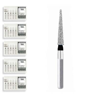Conical Pointed, Slender 1.4mm Dia. Extra Coarse Grit Diamond Dental Bur 25 Pcs