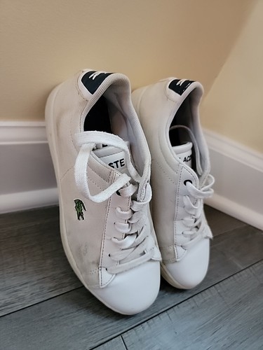 Lacoste Carnaby Evo Kids Shoes Size 4/ EUR 35.5/UK 3 , Color: White/Blue - Picture 8 of 10