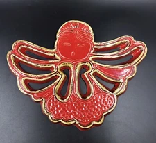 Feba Italia Red Ceramic Angel Trivet