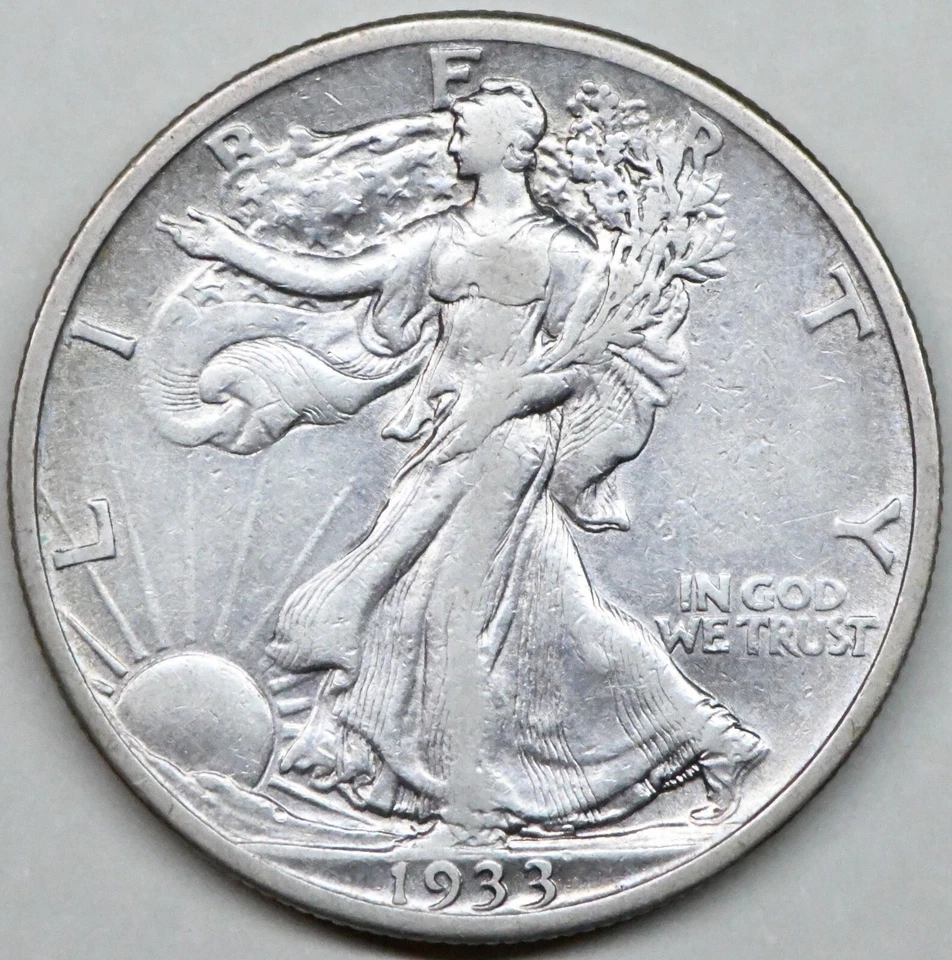 1933 s walking liberty half dollar in a high circulated grade - Image 2 of 3