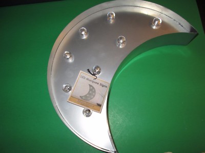 Metal Half-Moon Shaped LED Lighted Marquee Sign, NWT | eBay