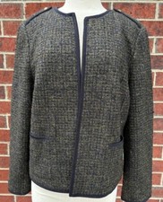 Talbots Tweed Jacket Blazer 16 Open Front NEW NWT