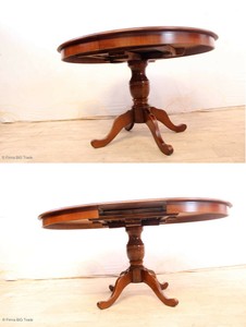 Eleganter Runder Selva Chippendale Esstisch Salontisch Ausziehbarer Tisch Ebay 