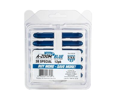 A-Zoom Blue Value Pack 38 Special Snap Caps - 12 Pk 16318
