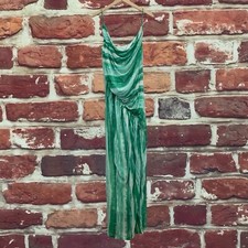 Fashion Nova Summer Forever Mesh Maxi Dress Womens 2X Green White Boho Tie Dye