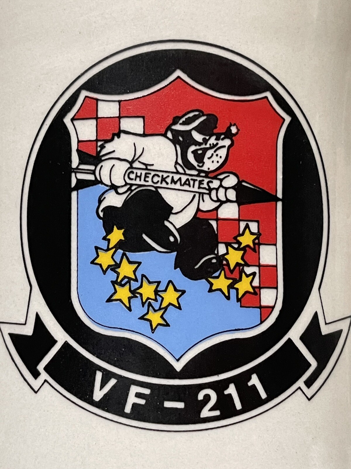 U.S. NAVY VF-211 FIGHTING CHECKMATES SQUADRON 211 F-18 AVIATOR COFFEE ...