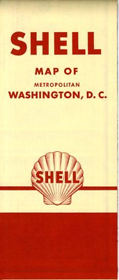 1953 Shell Road Map: Washington, D. C. NOS