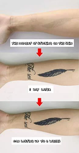 Semi Permanent Tattoos 6-Sheet 2 Weeks Long Last Waterproof Small Cute Tattoo...
