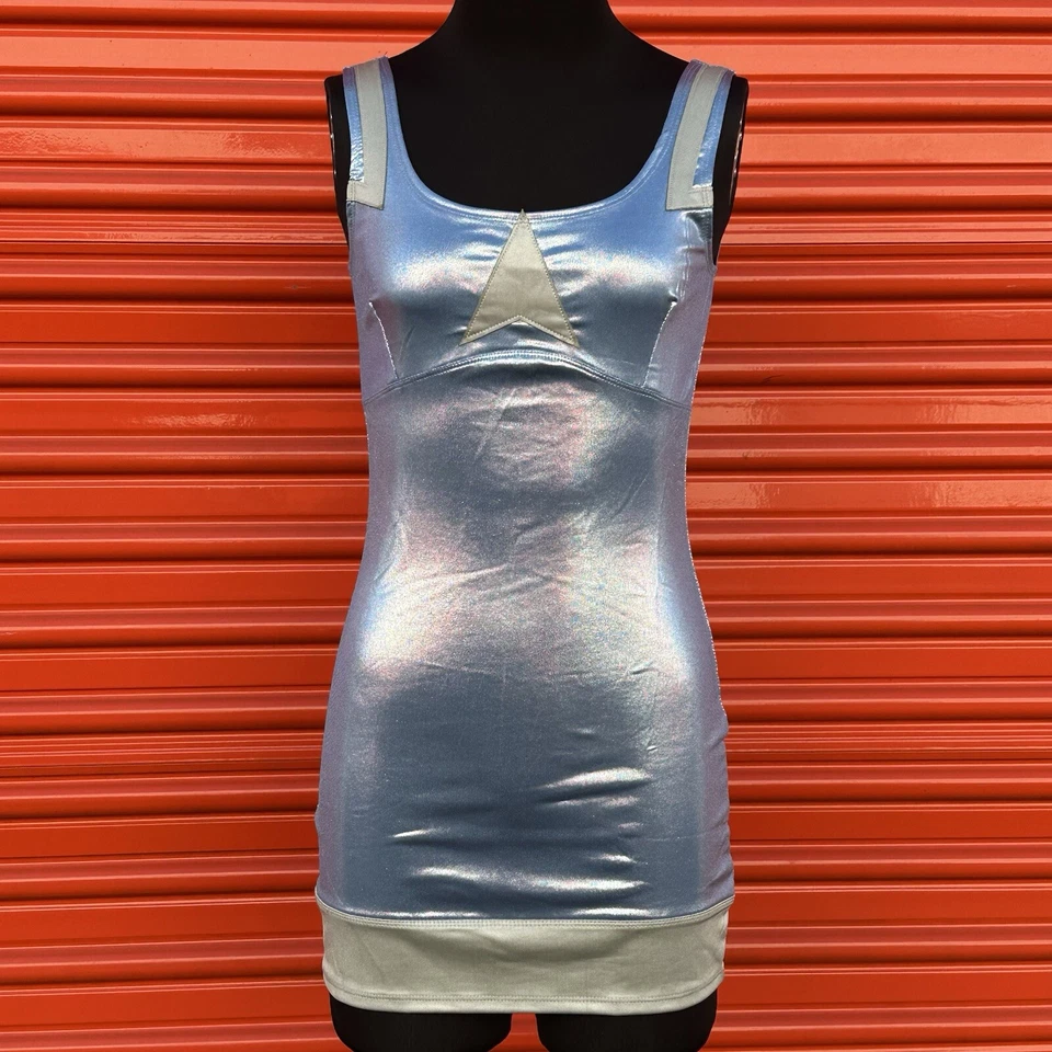 Forplay Romy High School Reunion Blue & Silver Y2K Dress Costume 551533 S/M - Image 4 of 4