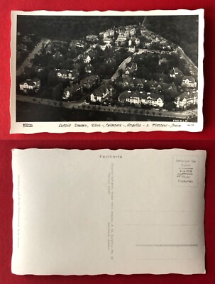Walter Hahn Photo Postcard Dresden No. 4417 around 1940 Aerial Photo Fischhaus Strasse (108436