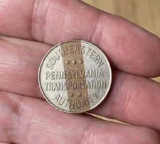 SOUTHEASTERN PENNSYLVANIA TRANSPORTATION AUTHORITY ONE FARE TOKEN. Souvenir