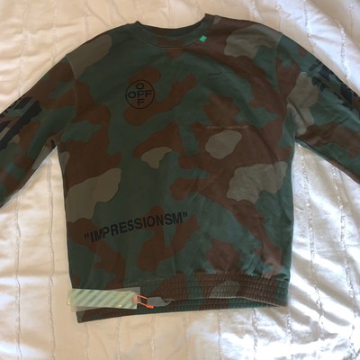 Camo Crewneck Sweatshirt Long Sleeve 