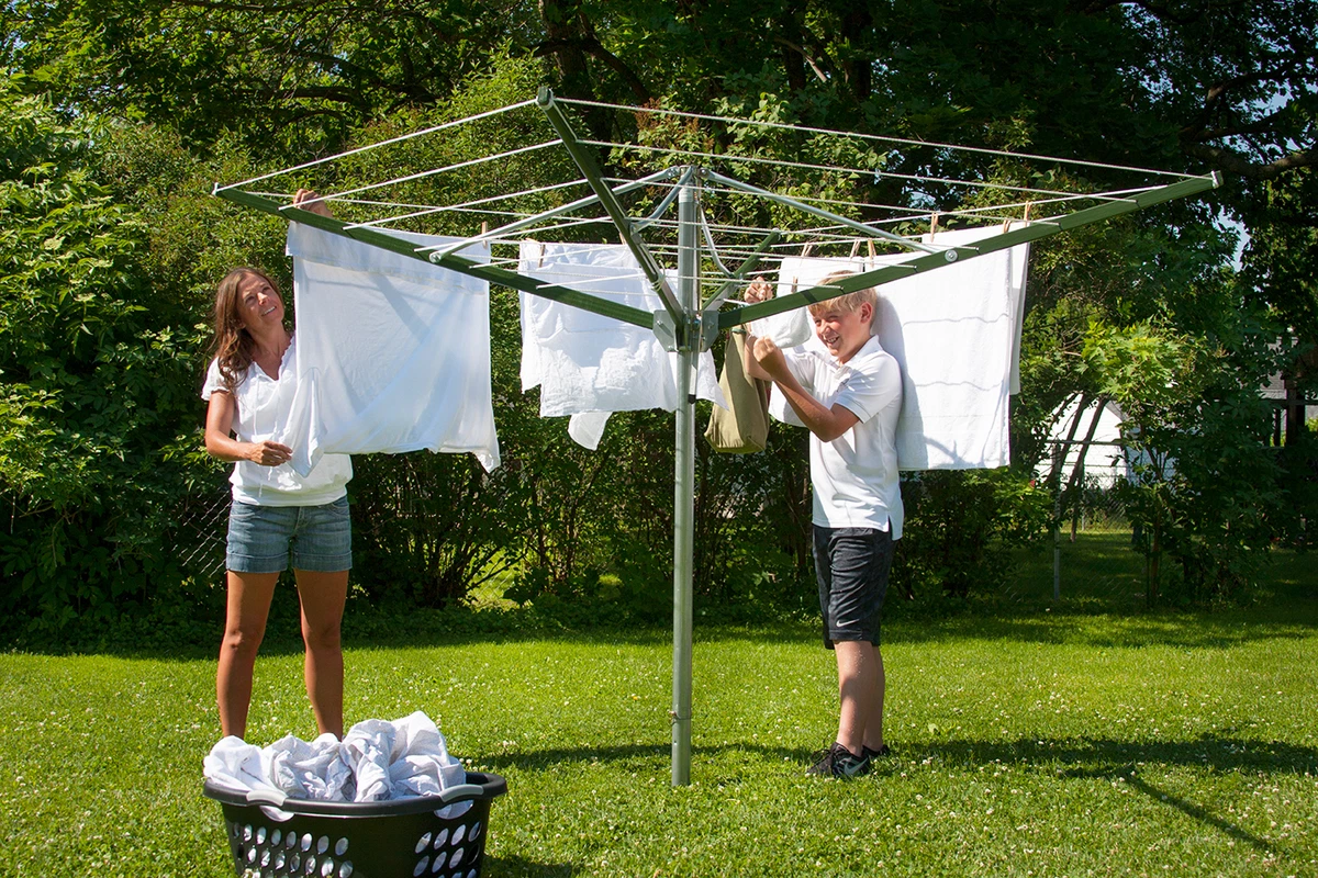 DRYING POLE SUNSHINE CLOTHESLINE AIR NATURAL CLOTHES DRYER LAUNDRY