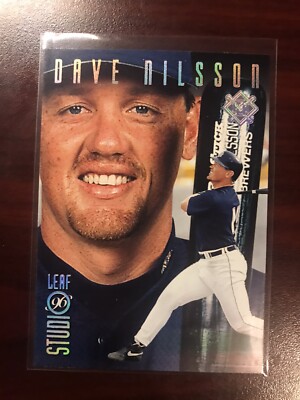 1996 LEAF STUDIO SILVER PRESS PROOF PARALLEL #134 DAVE NILSSON BREWERS SP 1/100