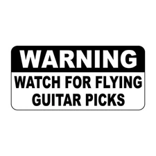 Warning Watch For Flying Guitar Picks Vintage Style Metal Sign - 8 X 12 In
