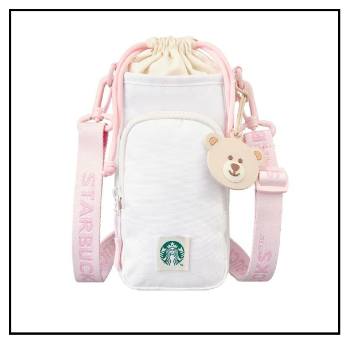 韓国スタバ★[25VDAY] ToteBag + Bunny&Ribbon Keychain SET 韓国スタバ☆[25VDAY] DearLove Tote Bag + Bunny Keychain SET