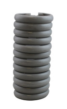 12 Piece Plastic Locking Hook Set Easy Gliding Shower Curtain Rings Gray