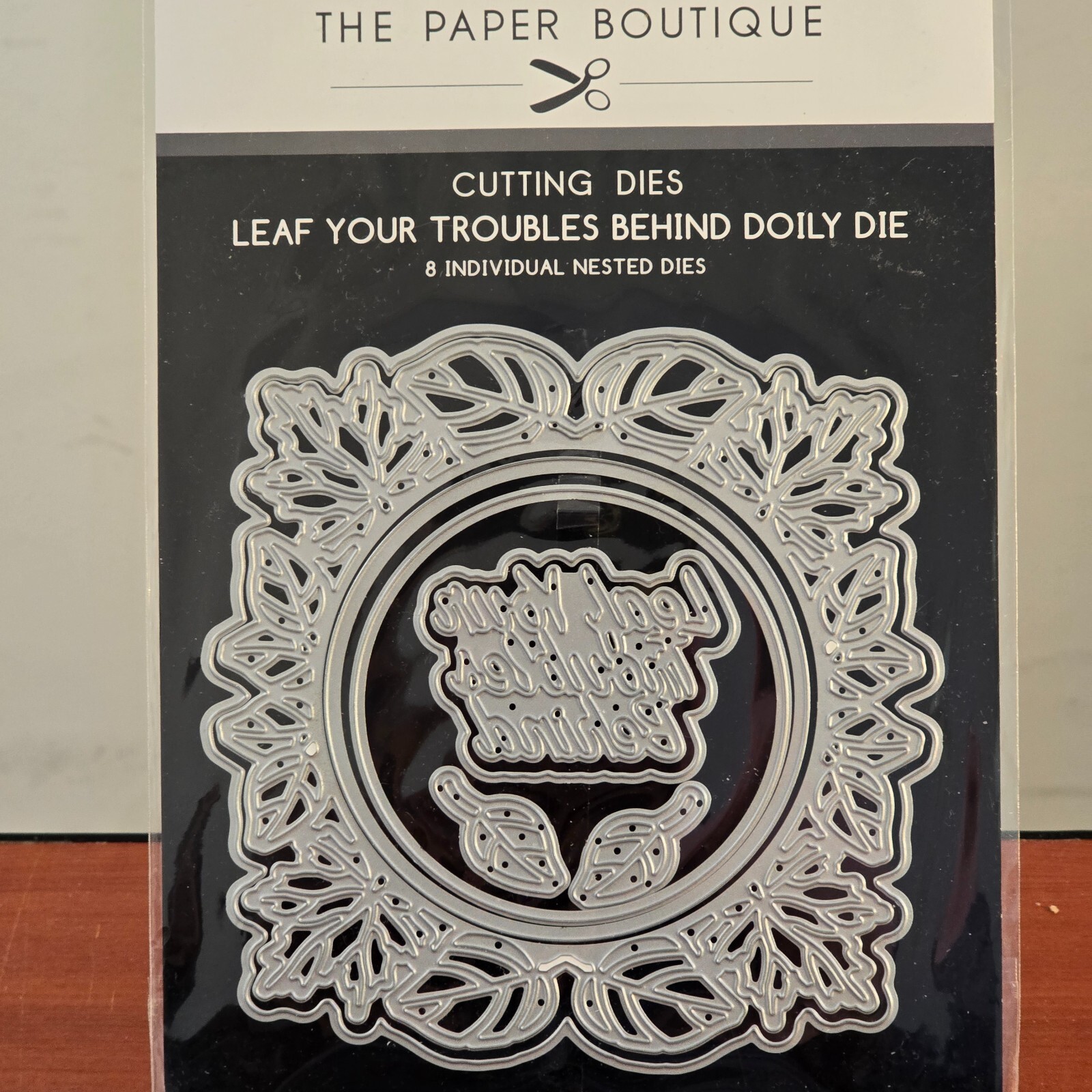 The Paper Boutique Leaf Your Troubles Behind Doily Nested Metal Die Set