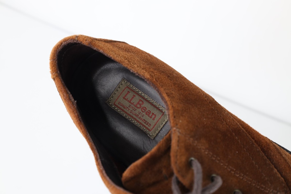 LL Bean Vintage Men’s Suede Leather Flannel Lined Wingtip Commando Lug Brown Sz8 L.L. Bean Men main image 4