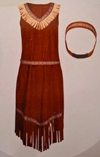 Indian Indian girl squaw Wild West size S carnival dark brown