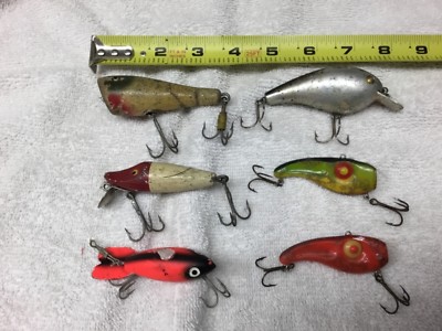 Lot De 6 Leurres De Pêche Vintage - Anciens Leurres - VINTAGE LURES SIX TOTAL