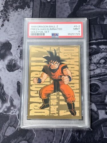 PSA 9 1999 Dragon Ball Z Goku POP 1 Frieza Has Eliminated Gold Foil Set