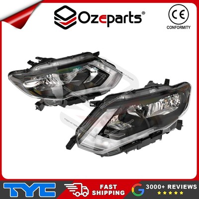 Set Pair LH+RH Head Light Lamp Halogen For Nissan X-Trail Xtrail T32 2017~2020