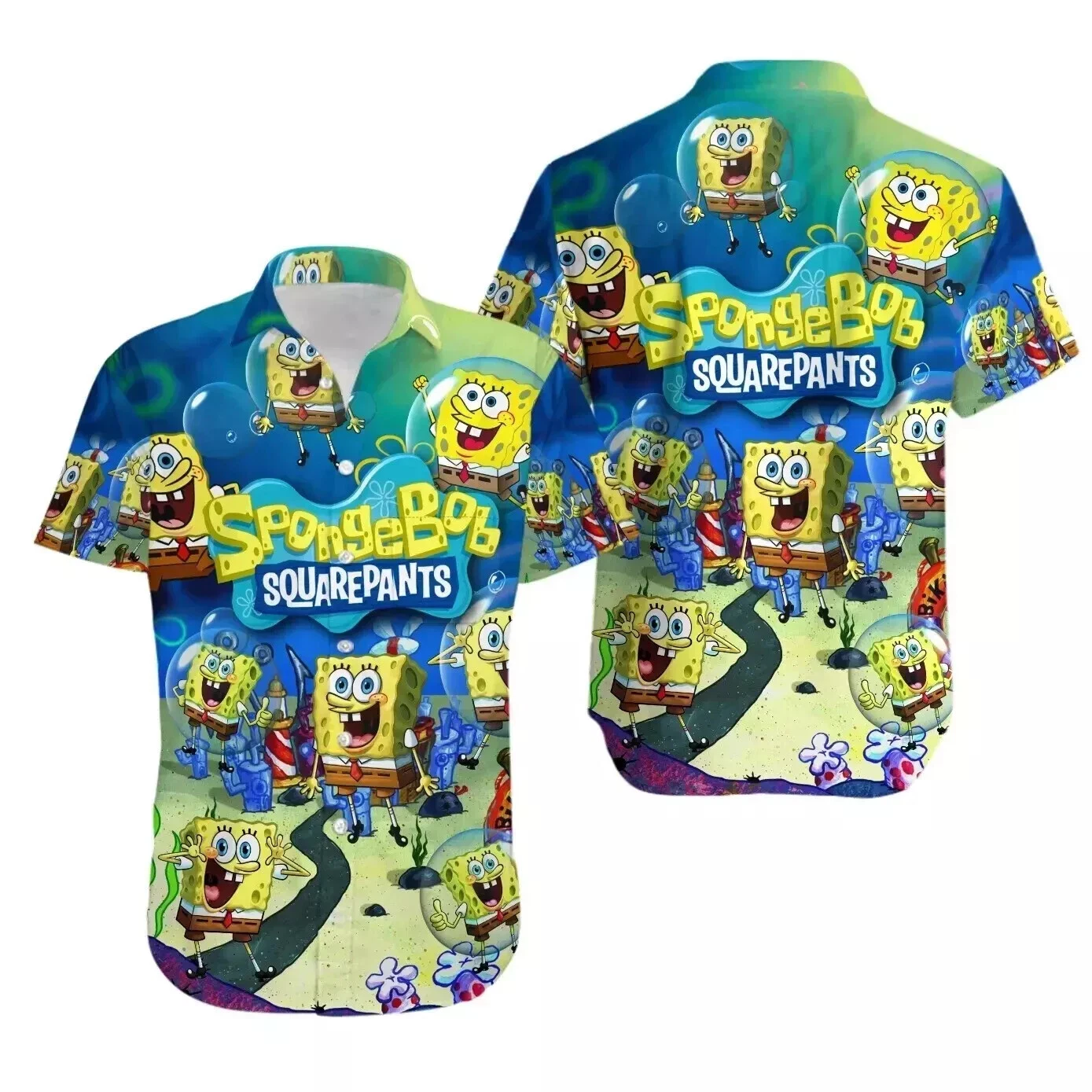 SpongeBob SquarePants 3D Hawaii Shirt Mother Day Gift