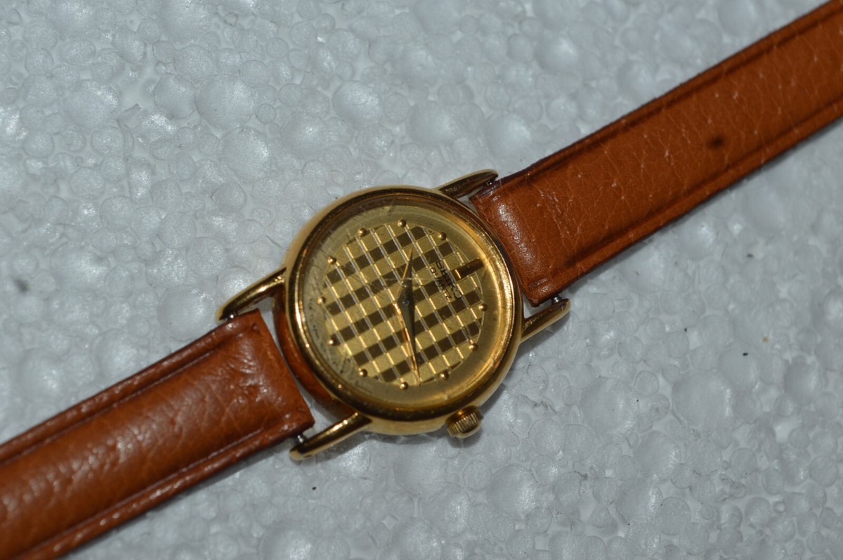SEIKO Watch 1N00-0F60 Ladies Quartz 20mm Gold Dial Tested Works 