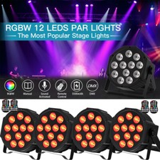RGBW 120W LED PAR Light Stage Lighting DJ Disco Bar Lights DMX  Battery Remote