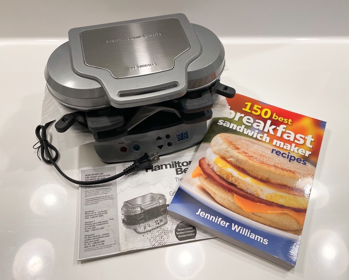 Hamilton Beach Home Electric Dual Breakfast Sandwich Maker Machine 