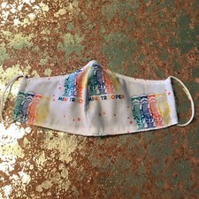 KID  S WHITE COTTON BLEND  MINI TROOPERS  STORM TROOPER THEMED FACE MASK OSFM