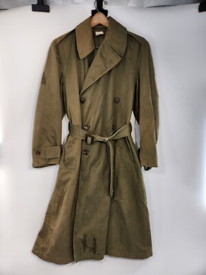 Vintage 1940s WW2 US Military Trench Overcoat | eBay