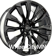 24 Gloss Black Oe Replica 14025 Rims Fits 2026 Chevy Silverado Tahoe 6x5.5 24 24 Gloss Black Oe Replica 14025 Rims Fits 2026 Chevy Silverado Tahoe 6x5.5 24