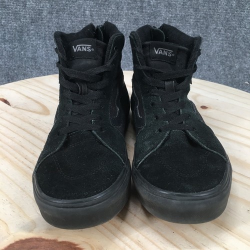 Vans Shoes Youth 4 Old Skool Sk8 Hi Sneakers Black Suede Lace Up Casual 721356 - Picture 3 of 16