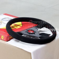 Montecarlo 350mm 14 Suede Leather Thickened Spoke Sport Steering Wheel Momo