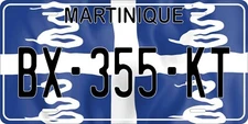 Martinique Flag Wave License Plate Personalized Custom Auto Bike Motorcycle Tag