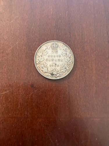 Canada 1929 80% Silver Quarter 25 Cents Better Grade