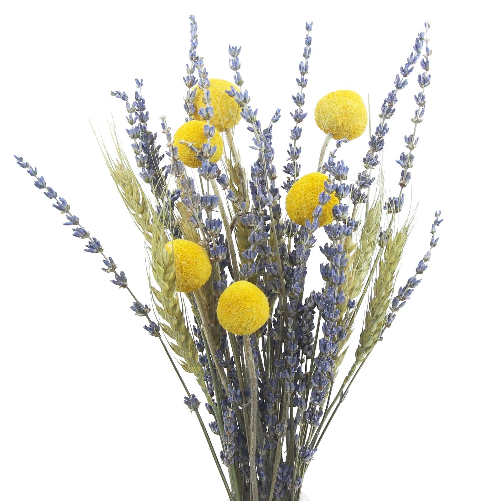 Dried Flowers Bouquet Dried Wheat Stalks Bundle Natural Lavender Dried Flower...-image