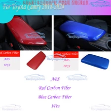 ABS Carbon Fiber Grain Center Console Armrest Box Cover For Toyota Camry 18-2024