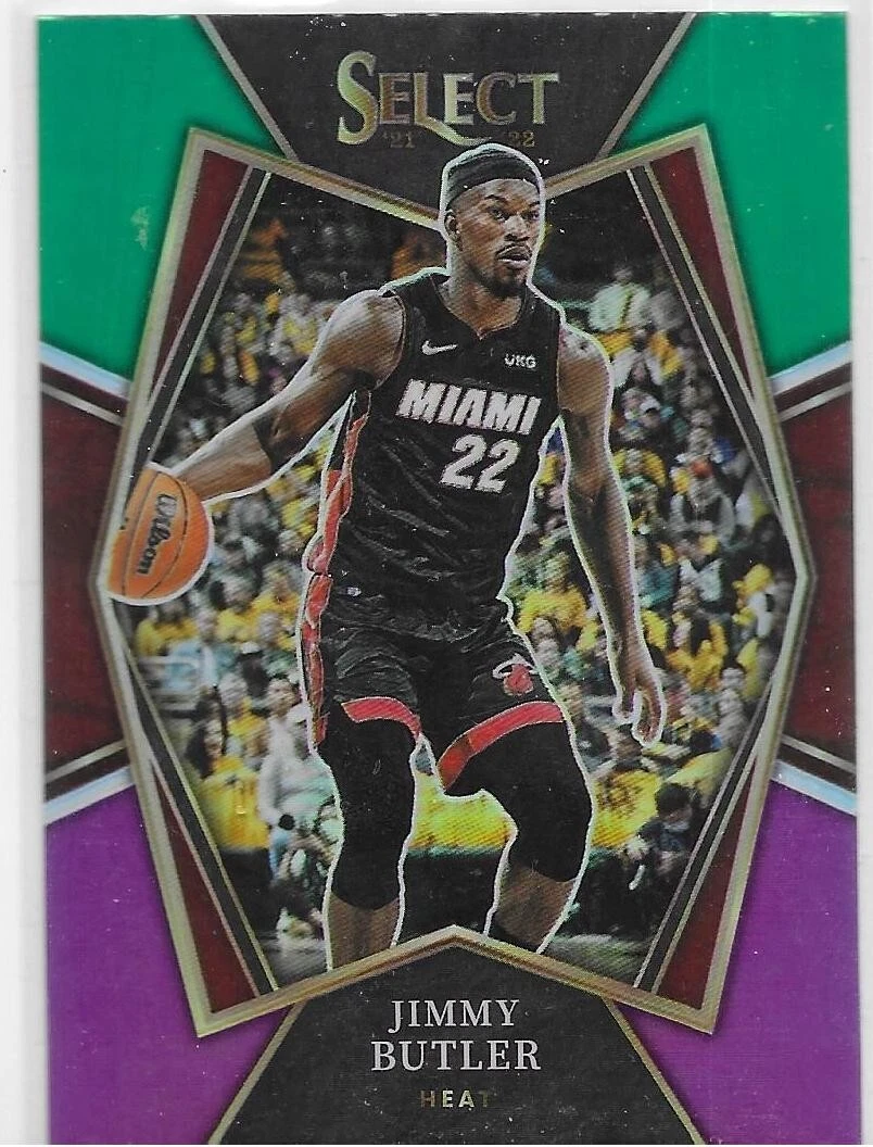 2021 22 Select Premier Green and Purple Prizm Jimmy Butler Miami