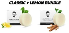 2PC Classic  Fresh Lemon 60g Vegan Shaving mug Bowl Soap Puck by La Barbiera