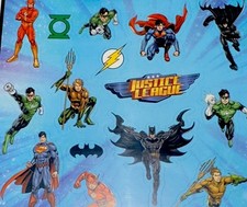 DC JUSTICE LEAGUE 4 SHEETS 84 STICKERS 6 x 5 AWESOME