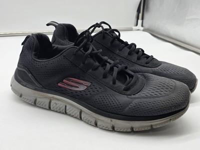 Skechers Lite-Weight Shoes Mens Size 12 Black Mesh Damaged Sneakers 232399W