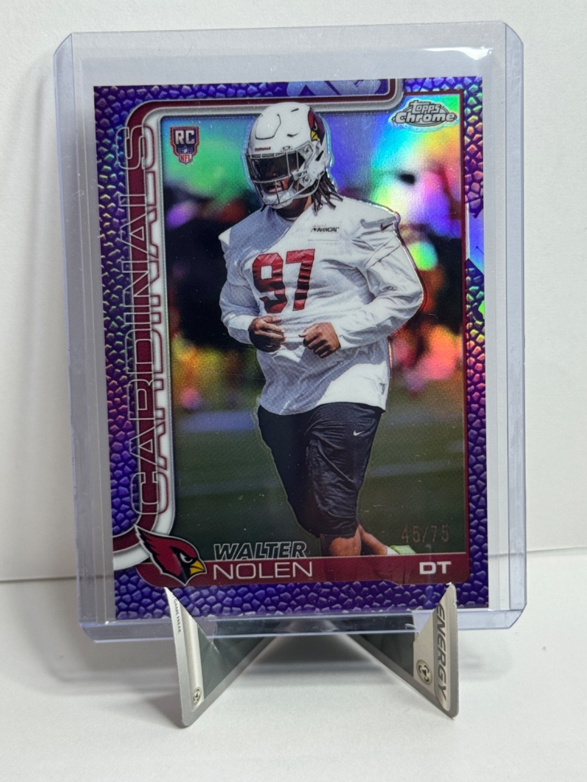 2025 Topps Chrome Walter Nolen #365 RC Football Leather Purple Refractor /75