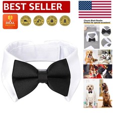 Formal Tuxedo Bow Tie Collar for Medium Dogs - Dress Up for Every Occasion