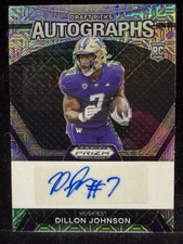 2024 Panini Prizm Draft Picks Dillon Johnson Rookie Auto RC #DPA-DJN 03/25