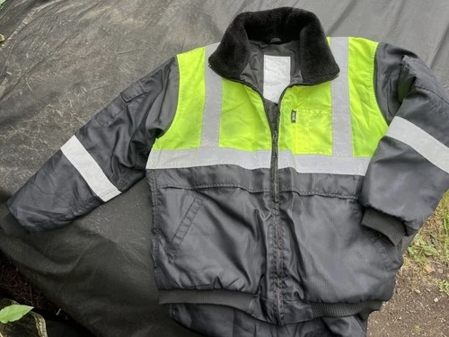 Epik EV120J Reflex Insulated Hi Vis Work Jacket Mens 2XL XXL Black Yellow ANSI - product listing photo