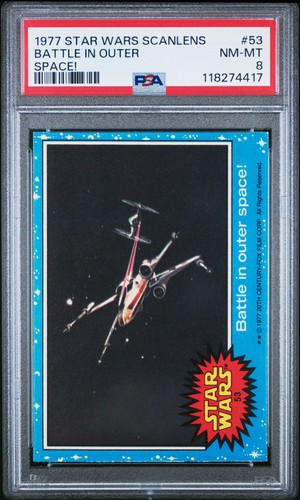 1977 Topps Star Wars #53 Battle in outer space!